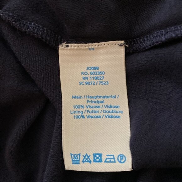 BODEN top, dark blue, size 8, soft knit, 3/4 sleeves, swirl embellishments. - Picture 3 of 5